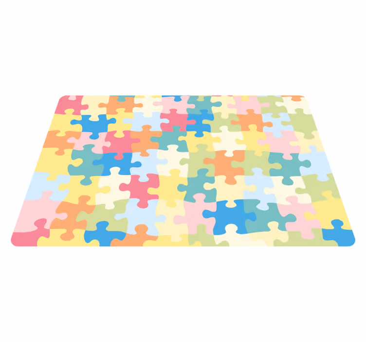 Covoare colorate din piese de puzzle pentru copii - TenStickers