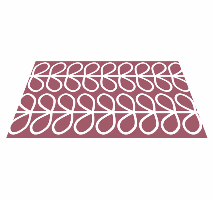 Covor de vinil geometric model abstract cu frunze - TenStickers