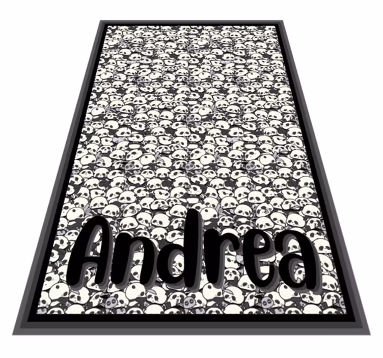Covor de vinil cu nome panda personalizate - TenStickers