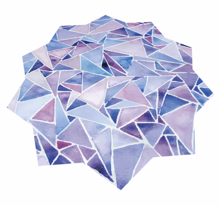 Covor de vinil mozaic aranjament geometric modern - TenStickers
