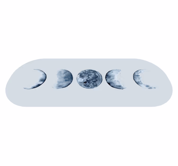 Covor vinil cu aspect de natura secvența fazelor lunare - TenStickers