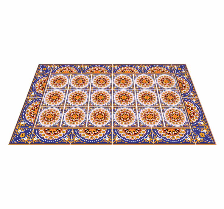 Covor de vinil bucatarie forme covor de tigla multicolor - TenStickers