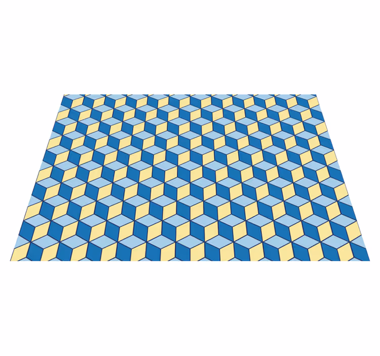 Covor de vinil bucatarie covoare geometrice cu efect 3d - TenStickers