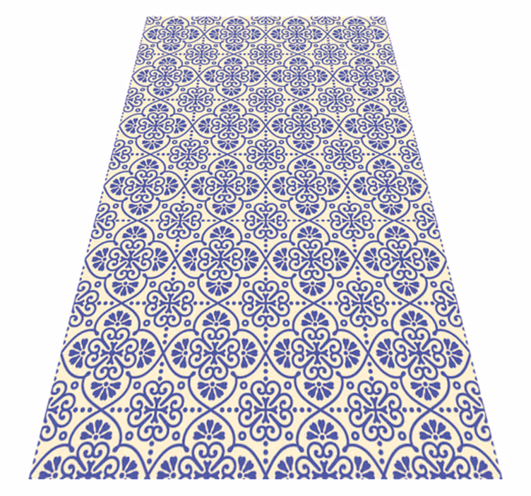 Covor vinil efect de țiglă model mediteranean ornamentat - TenStickers