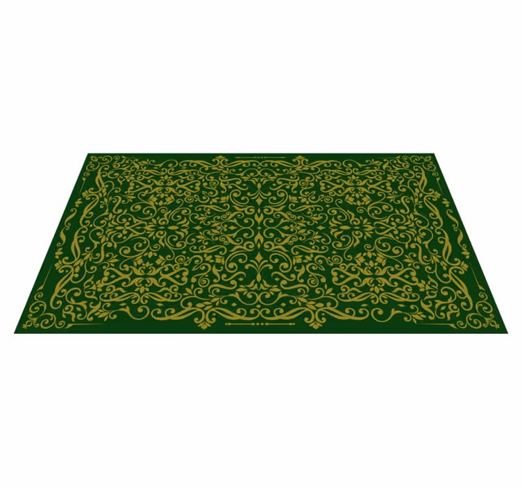 Ornamente elegante covor modern verde - TenStickers