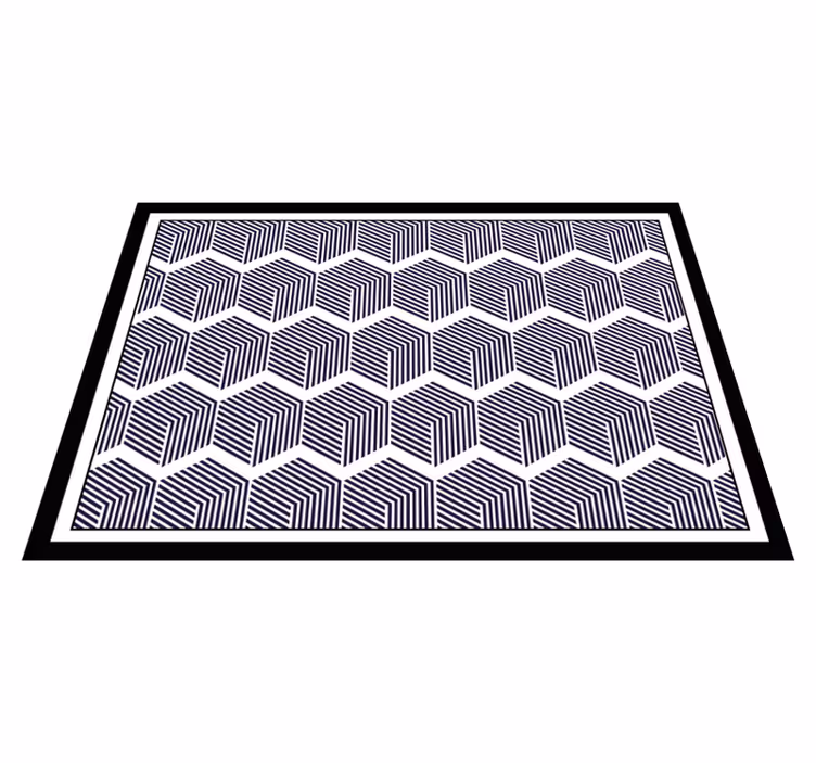 Covor de vinil geometric contrast cubist - TenStickers