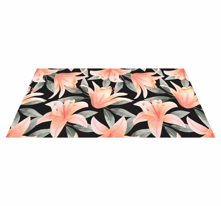 Covor retro cu model floral - TenStickers