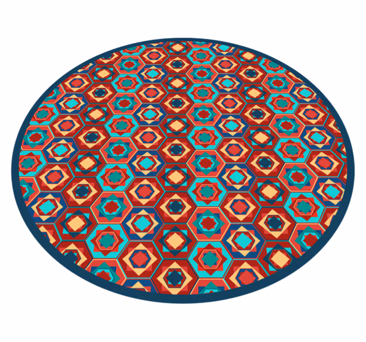 Covor de vinil geometric cerc de armonie geometrică - TenStickers
