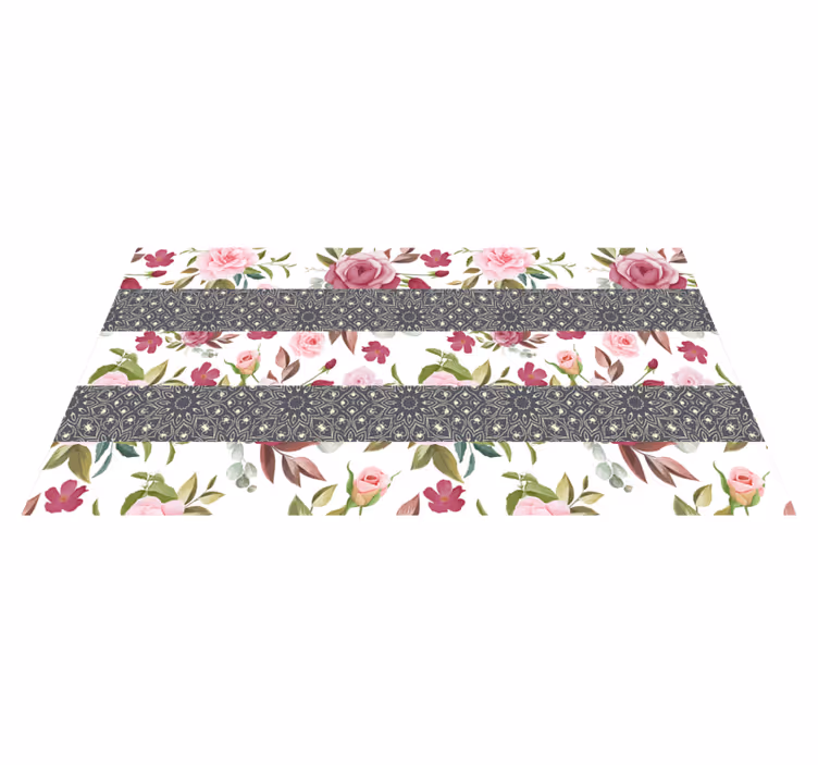 Covor vinil flori și plante alergător floral - TenStickers