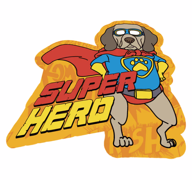 Caine cu ochelari covor animal - TenStickers
