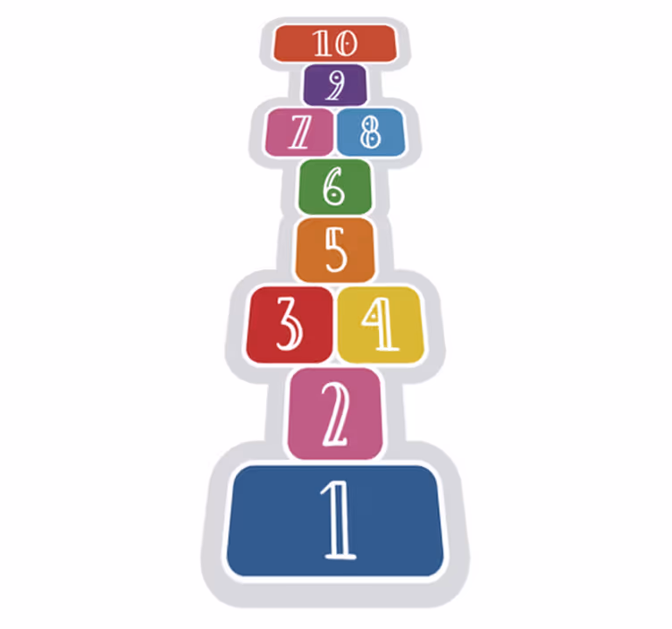 Covor de vinil jocuri secvență de hopscotch - TenStickers