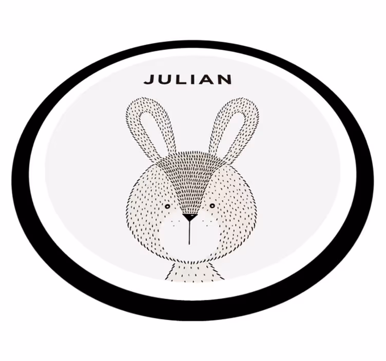 Covor de vinil pepiniere iepuraș personalizat - TenStickers