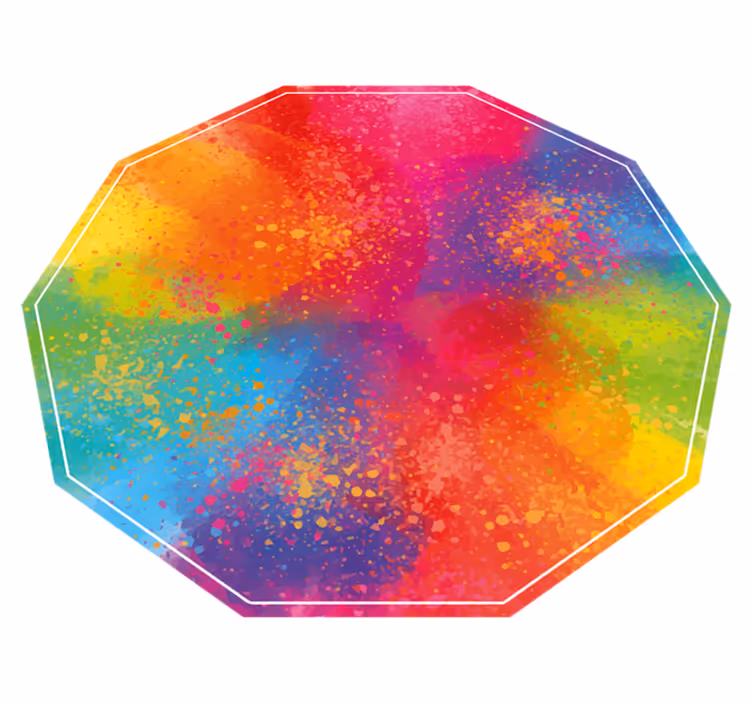 Covor de vinil marmura hexagon stropit colorat - TenStickers