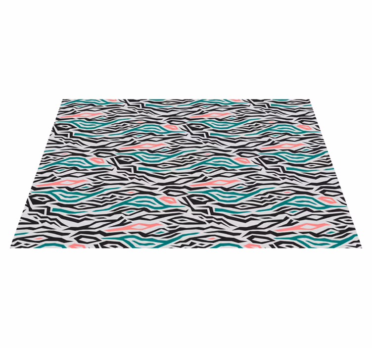 Covor vinil vărgat linii de zebră abstracte - TenStickers
