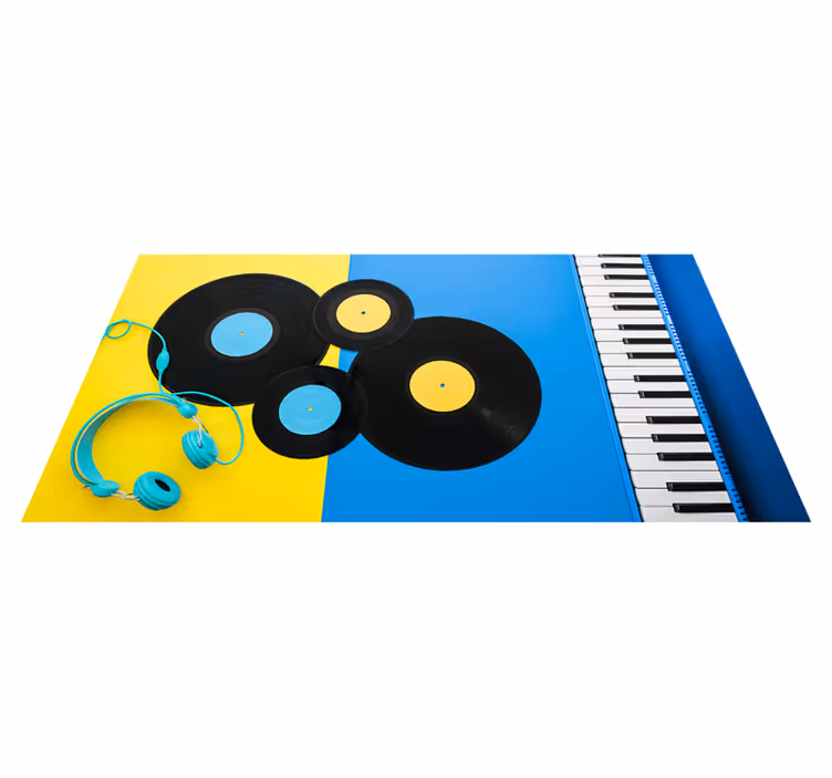 Covor de vinil jocuri elemente muzicale - TenStickers