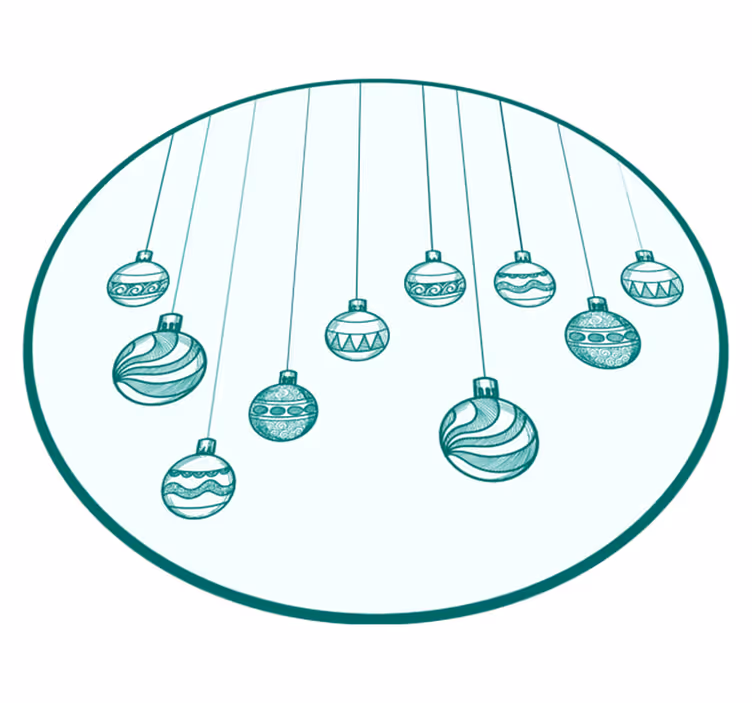 Covor vinil Crăciun ornamente festive - TenStickers