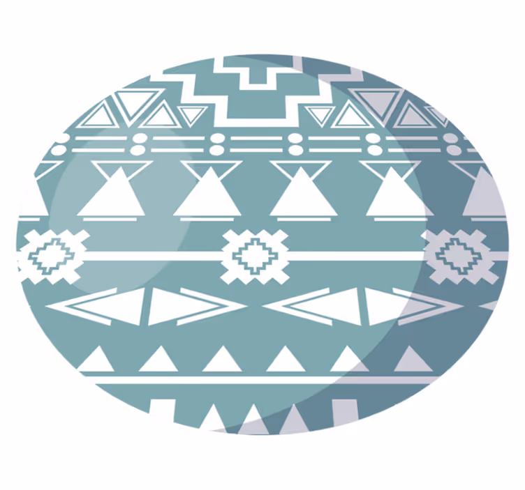 Covor de vinil geometric geometrice tribale - TenStickers