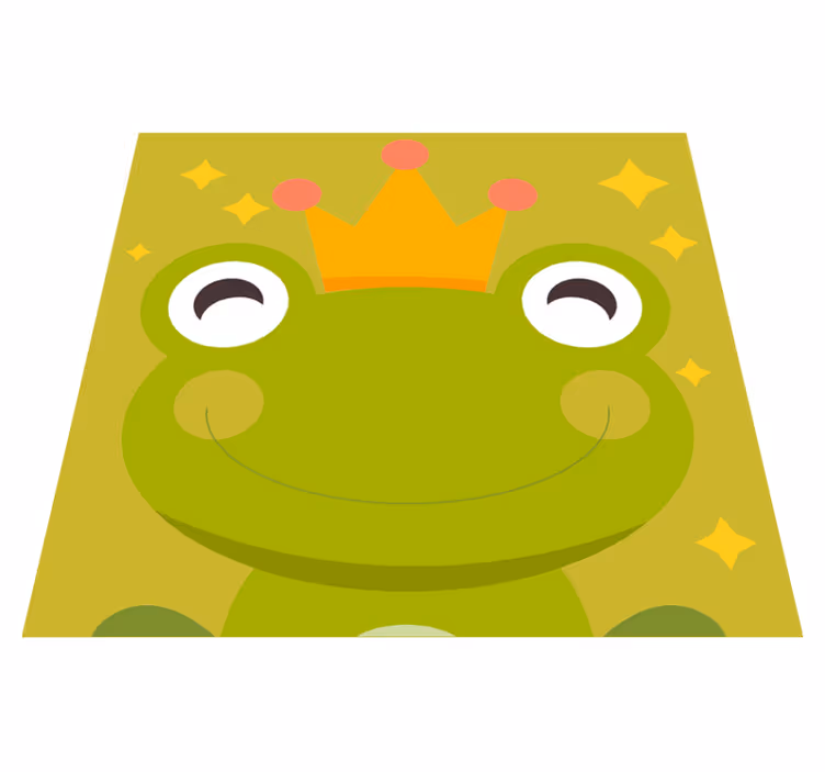 Covor de vinil pentru copii desen animat prințul broaște - TenStickers