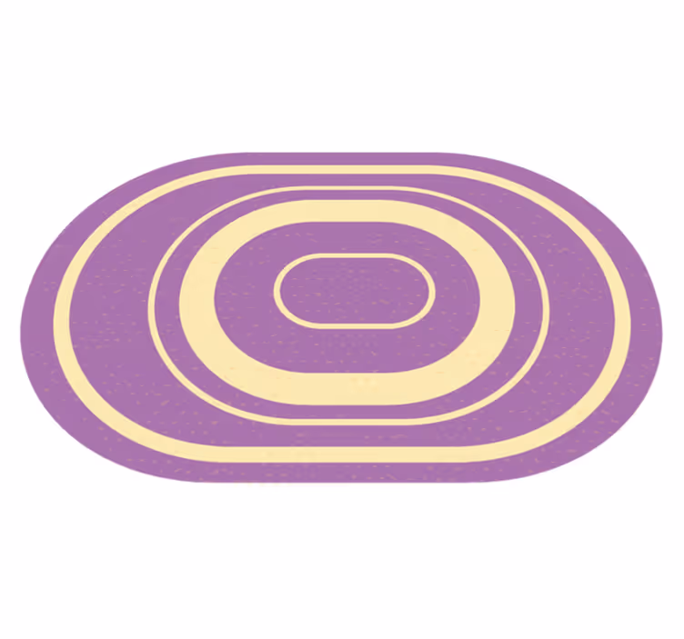 Covor de vinil minimal oval violet - TenStickers