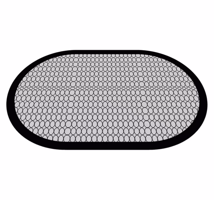 Covor gri oval minimal din vinil - TenStickers