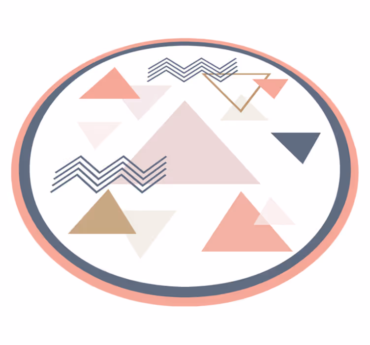 Covoare geometrice triunghiuri roz - TenStickers