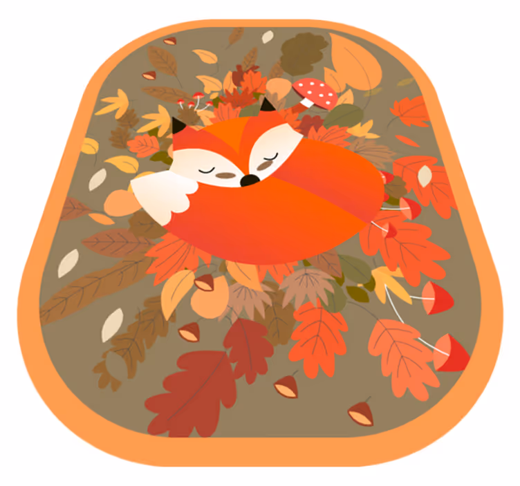 Covor de vinil colorat vulpe animal - TenStickers