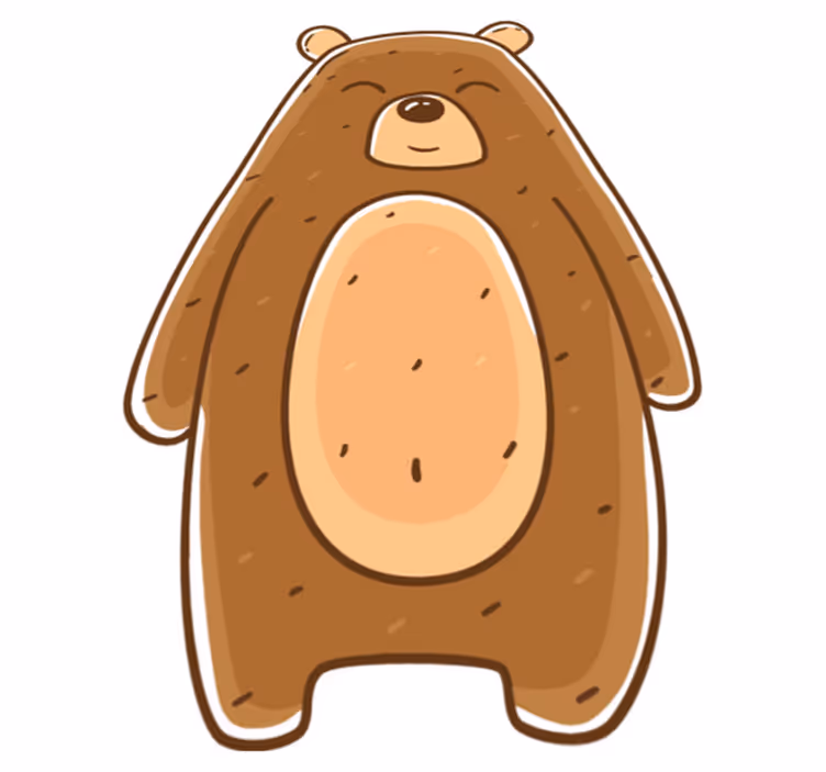 Covor de vinil animal urs prietenos - TenStickers