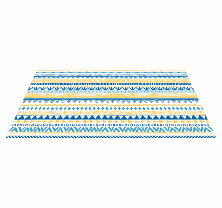 Covor etnic model albastru tribal - TenStickers