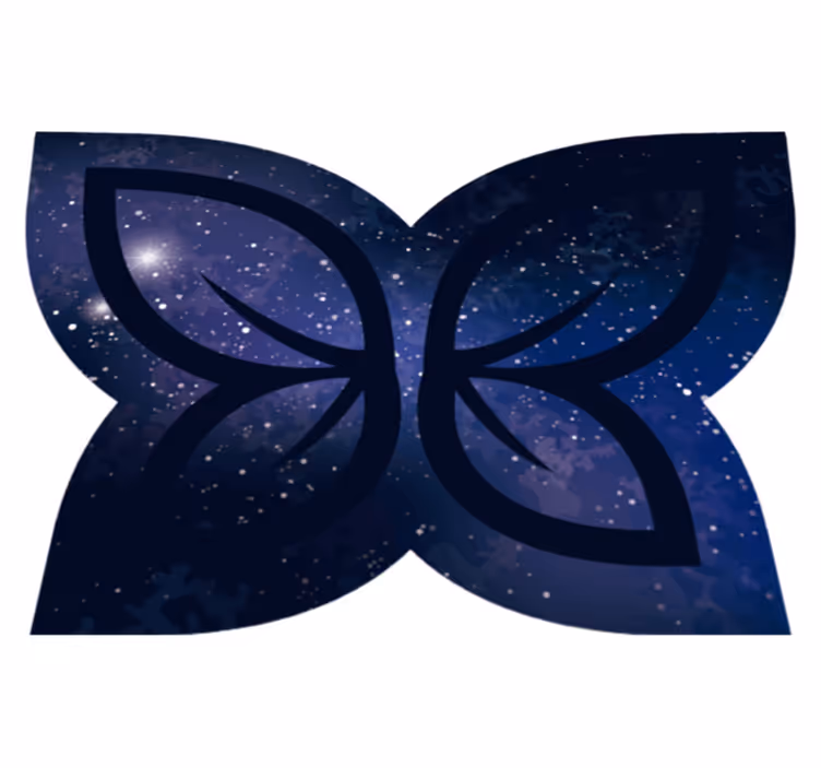 Covor de animale fluture galaxie - TenStickers