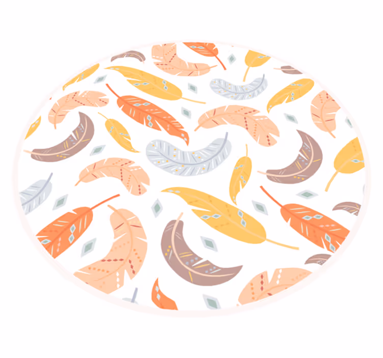 Covor natură cu pene pastelate - TenStickers