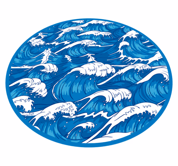 Covor japonez wave nature vinil - TenStickers
