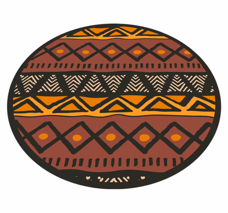 Covoare geometrice cu model african circular - TenStickers