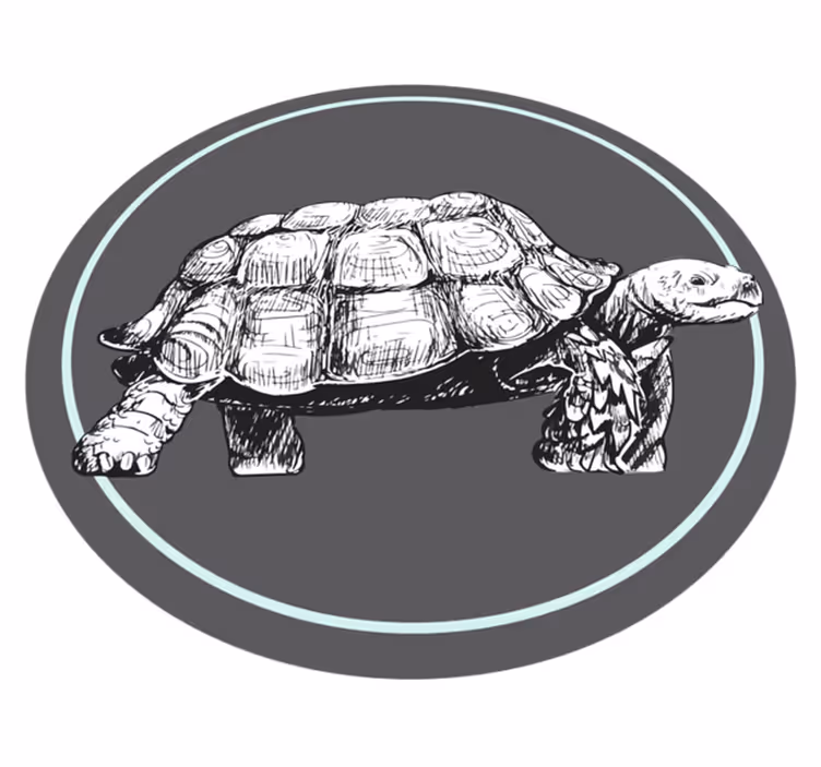 Covor vinil animal broasca testoasa ilustrata - TenStickers