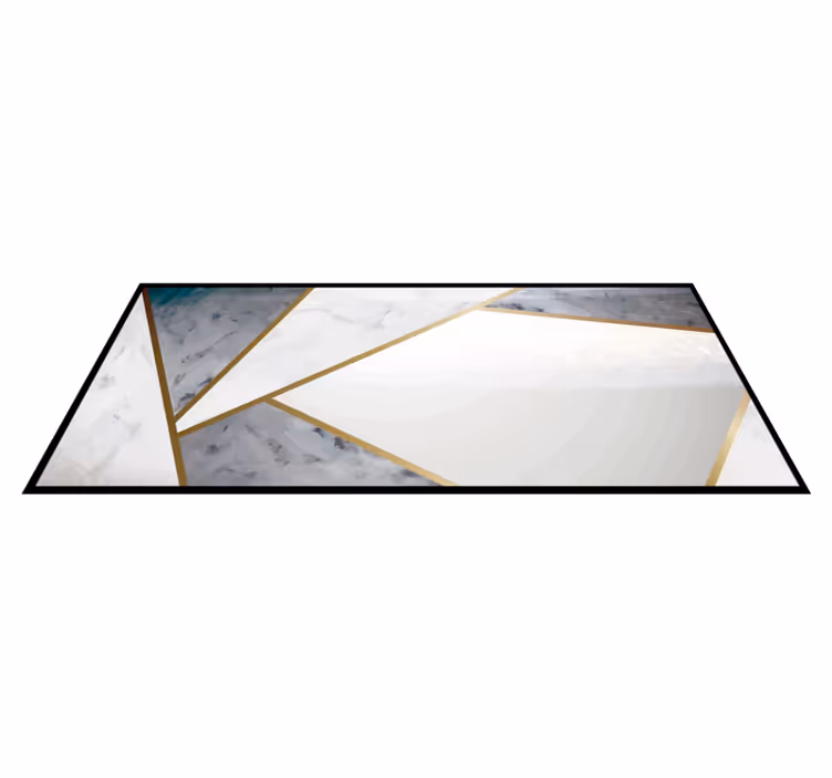 Covor de vinil texturat accente geometrice de marmură - TenStickers