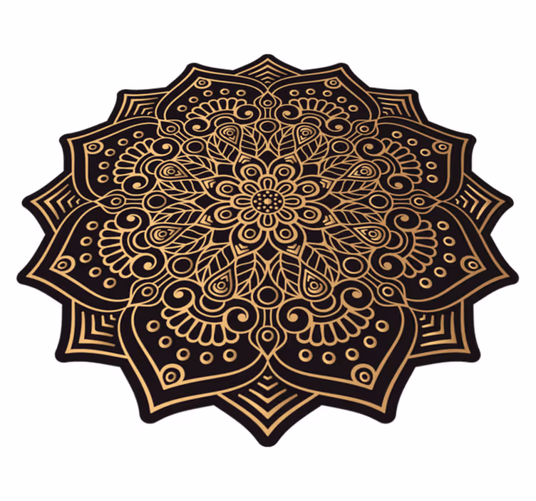 Covor de vinil cu mandala aurie - TenStickers