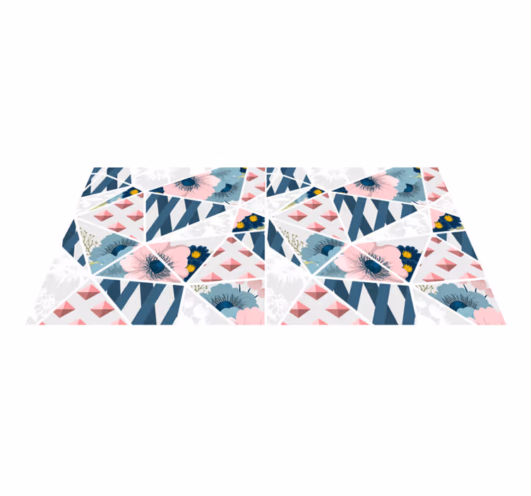 Mozaic centru floral mozaic pardoseală plăci de vinil - TenStickers