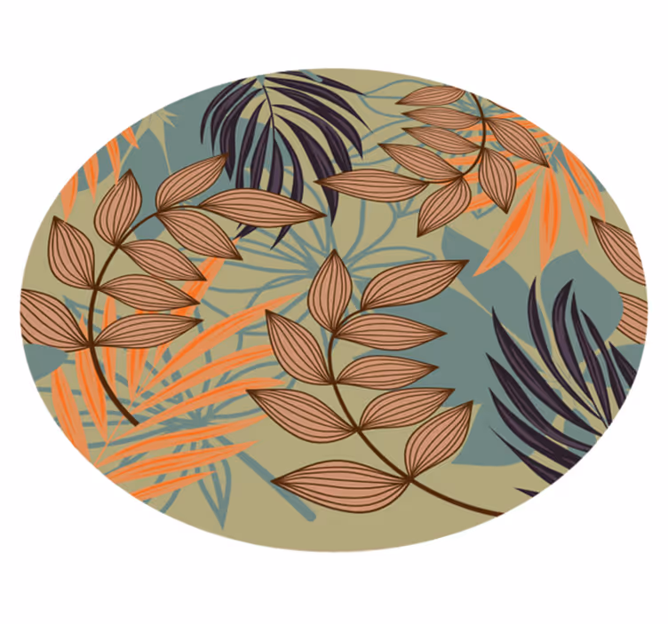 Frunze pe ramuri covor floral din vinil - TenStickers
