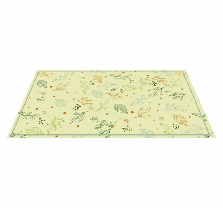 Covor vinil cu aspect de natura motiv botanic cu frunziș - TenStickers
