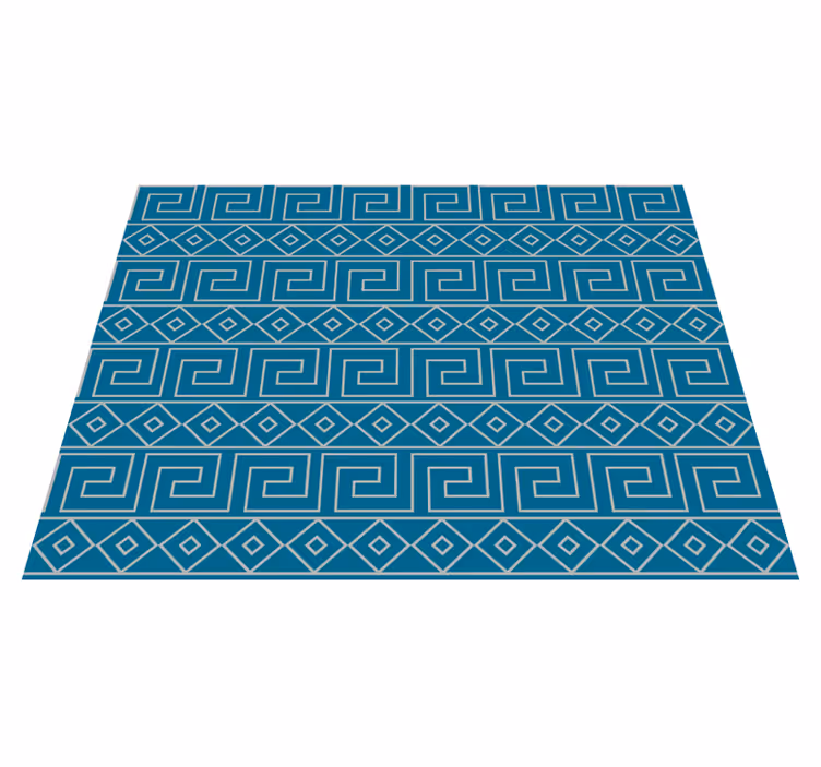 Covor de vinil geometric cheie greacă geometrică - TenStickers