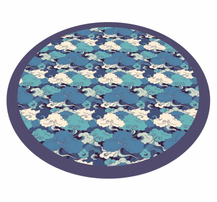 Covor japonez de valuri și nori - TenStickers