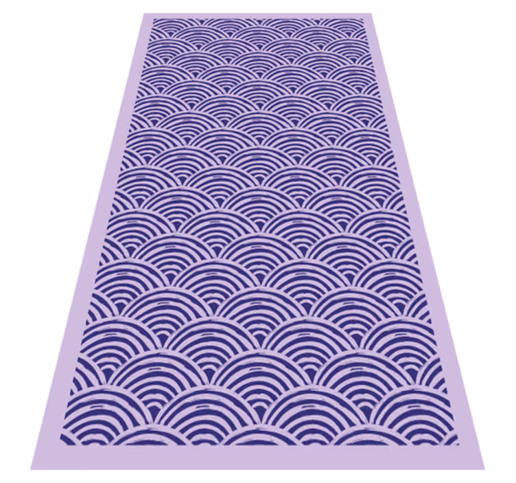 Covor de vinil geometric model de linii ondulate - TenStickers
