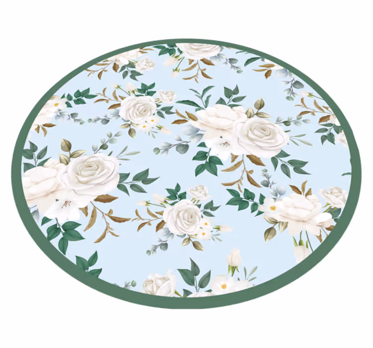 Pardoseala de bucatarie model elegant trandafiri - TenStickers