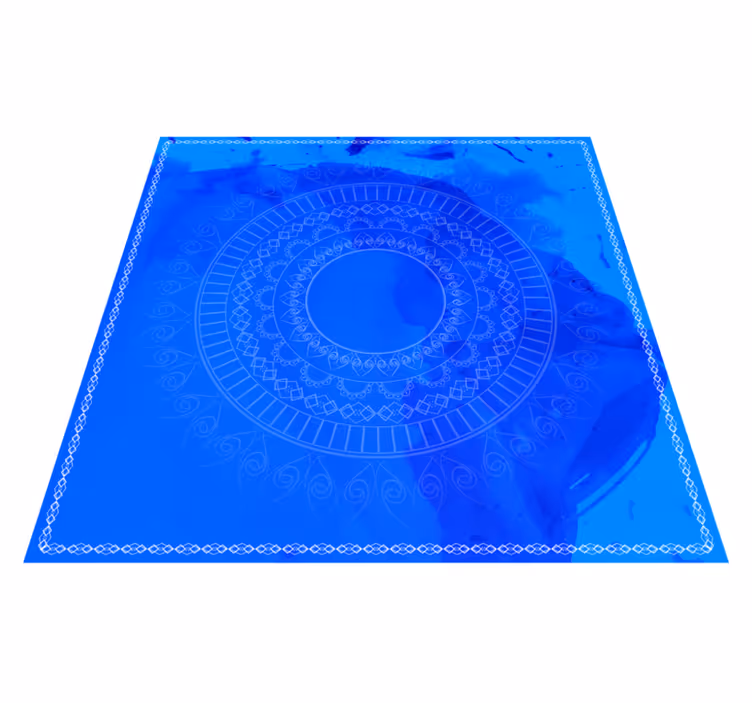 Covor mandala cu lumini albastre mandala vinil - TenStickers