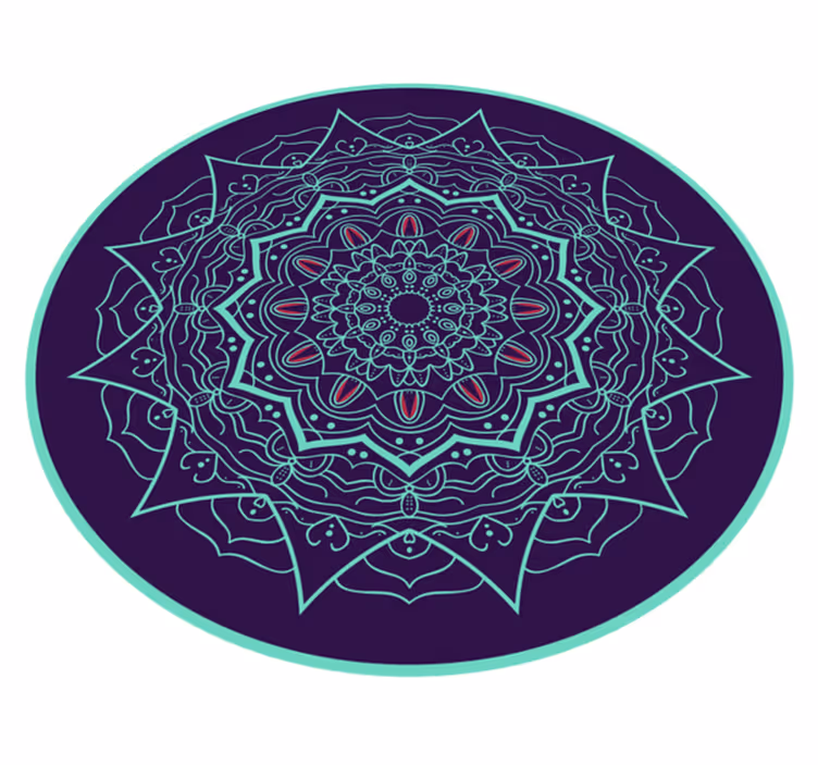 Covor vinil mandala design cerc mandala - TenStickers