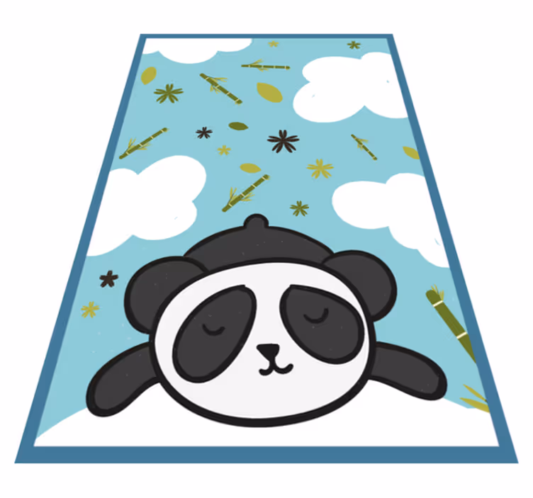 Covor de vinil pentru copii peisaj de vis panda - TenStickers