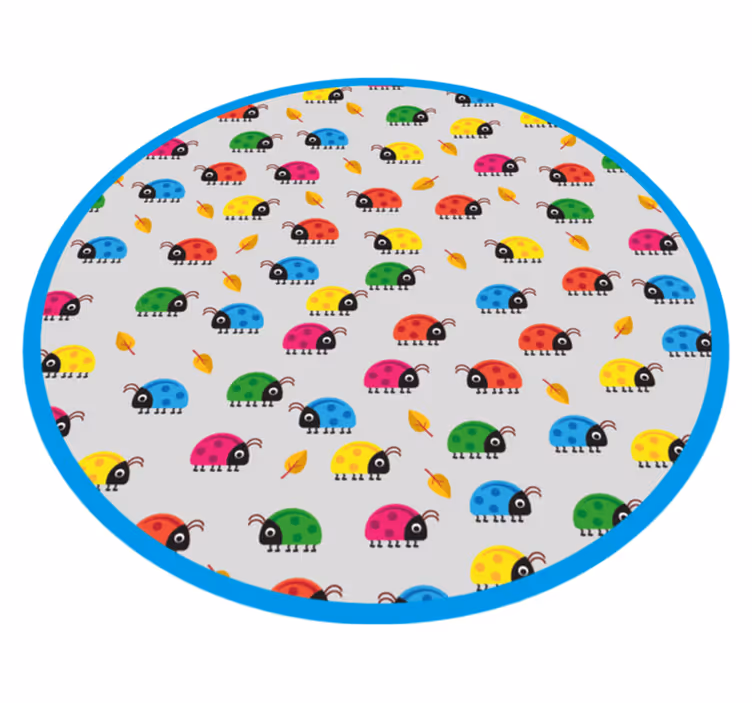 Covor de vinil pentru copii cerc colorat de mașini - TenStickers