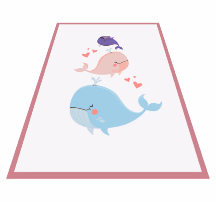 Covor de vinil pepiniere ilustrație de balene capricioase - TenStickers
