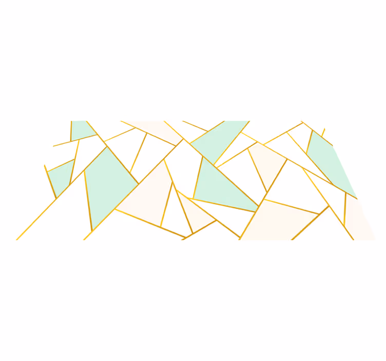 Covor de vinil geometric mozaic unghiular pastel - TenStickers