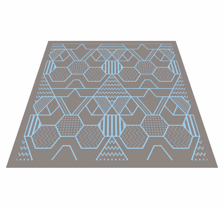 Covor de vinil geometric forme geometrice abstracte - TenStickers