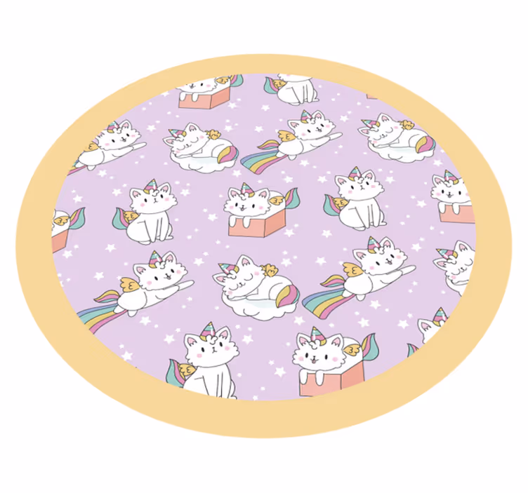 Alții covor de vinil aventura pisici unicorn - TenStickers